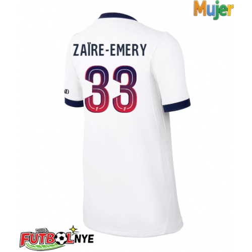 Camiseta Paris Saint-Germain Warren Zaire-Emery #33 Visitante Equipación para mujer 2026-27 manga corta